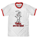 Trix are for Kids! Ringer T-Shirt - White and Red by Tee Luv