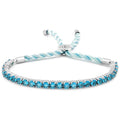 3.55 CTTW Created Aquamarine Cord Adjustable Bracelet by DailySale