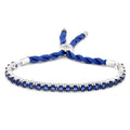 3.55 CTW Created Blue Sapphire Cord Adjustable Bracelet by MUIBLU Gems by DailySale