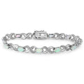 3.55 CTW Genuine Opal "X's and O's" Opal Bracelet By MUIBLU Gems by DailySale