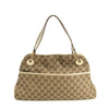 Gucci GG Canvas Beige x White Eclipse Medium Shoulder Bag #3552