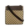 Gucci GG Canvas Flat Beige x Brown Messenger Bag #3553 by Bolt Boutique