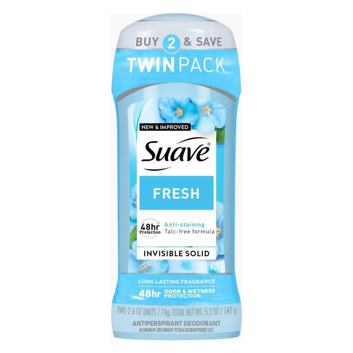 Suave® Antiperspirant Deodorant – Fresh Scent (2.6 oz Twin Pack) by Pasteur Pharmacy