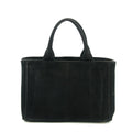 Prada Black Canvas Canapa Logo Tote Bag Small #3573 by Bolt Boutique