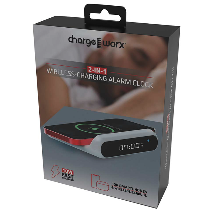 Chargeworx® 2-in-1 Wireless Charging Alarm Clock by Pasteur Pharmacy