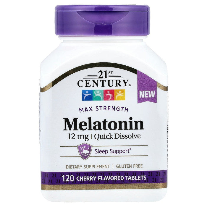 21st Century Melatonin, Max Strength, Cherry, 12 Mg, 120 Tablets by Pasteur Pharmacy
