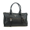 Prada Vitello Phenix Black Top Handle 2Way Shopping Shoulder Bag #3577
