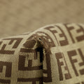 Fendi FF Zucchino Patter Beige Shoulder Bag #3579 by Bolt Boutique