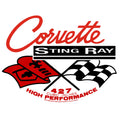 Corvette Stingray Long Sleeve T-Shirt - White by Tee Luv