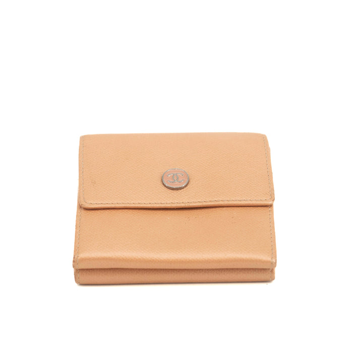 Chanel Pink Leather Compact Trifold Wallet #3715 by Bolt Boutique