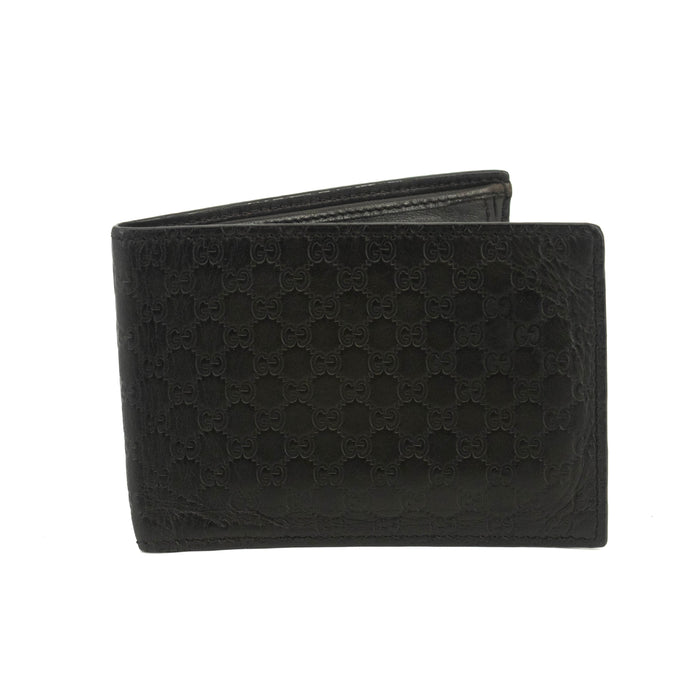 Gucci Sima GG Black Leather Mens Bifold Wallet #3582 by Bolt Boutique