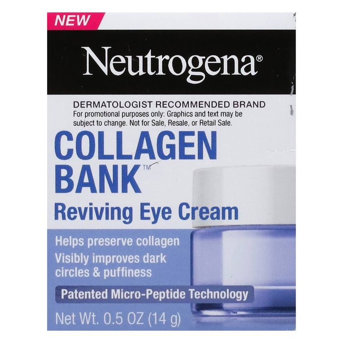 Neutrogena Colagen Bank Reviving Eye Gel Cream 0.5 Oz by Pasteur Pharmacy