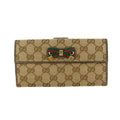 Gucci GG Canvas Beige Bow Long Wallet #3585 by Bolt Boutique