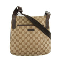Gucci GG Canvas Beige Flat Crossbody Bag #3588 by Bolt Boutique