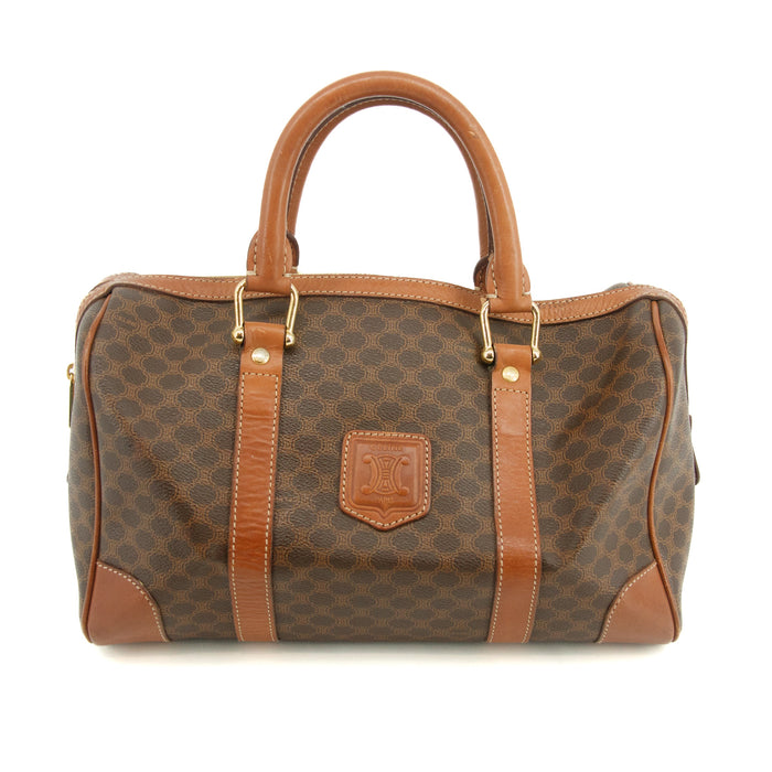 Celine Macadam Brown PVC x Leather Mini Boston Bag #3591 by Bolt Boutique