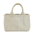 Prada Grey Canvas Canapa Logo 2Way Tote Bag Small #3595 by Bolt Boutique