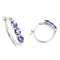 1.99 Carat Genuine Tanzanite and White Diamond .925 Sterling Silver Earrings by Bids.com