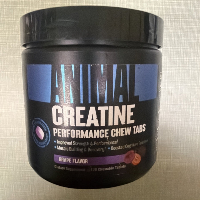 Animal Creatine Performance Chews, Grape, 120 Chewable Tablets Exp 11/26 by Price Is Right Miami
