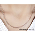 14k White Gold Wire Paperclip Chain (2.7mm) by Bids.com
