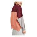 Free People Womens Maroon Color Block Long Sleeve Crew Neck T-Shirt, Size M by Vanessa Jane