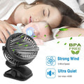 360 Degree Clip On Fan Quiet Rechargeable by DailySale