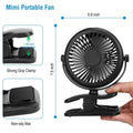 360 Degree Clip On Fan Quiet Rechargeable by DailySale