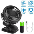 360 Degree Clip On Fan Quiet Rechargeable by DailySale