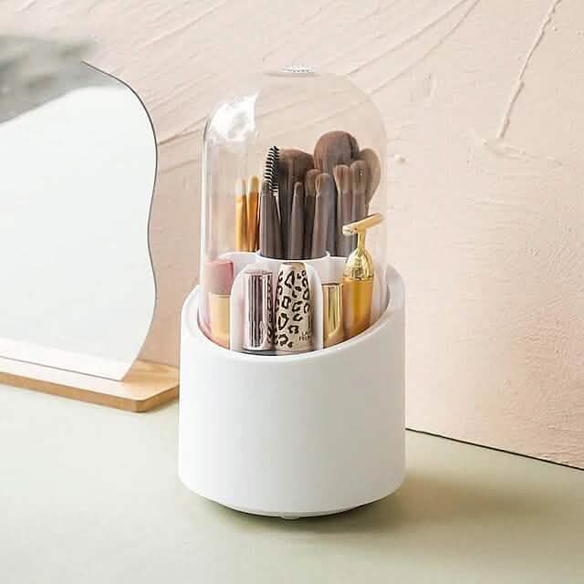 360-Degree Rotating Dustproof Makeup Brush Organizer by DailySale