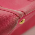 Prada Pink Canvas Canapa Logo 2Way Tote Bag Small #3600 by Bolt Boutique