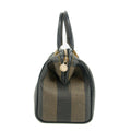 Fendi Pecan Pattern PVC x Leather Mini Boston Bag Black #3603 by Bolt Boutique