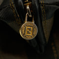 Fendi Pecan Pattern PVC x Leather Mini Boston Bag Black #3603 by Bolt Boutique