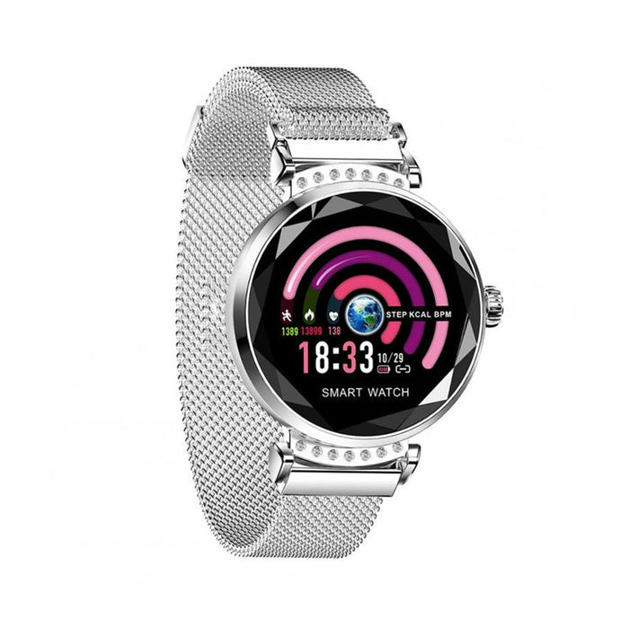 Smart Watch Bracelet Heart Rate Detection IP67 Waterproof Magnetic Strap Sports Bracelet Silver by Pasteur Pharmacy