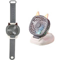 360¬∞Rotation Kids Portable Wrist Strap Mini Watch Hand Held Fan Cat Design by DailySale