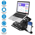 360º Rotating Laptop Riser Stand with Phone Stand 8 Level Adjustable Height by DailySale