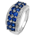 2.00 Carat Genuine Kyanite & White Topaz .925 Sterling Silver Ring by Bids.com