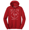 Sriracha Hot Chili Sauce Rooster Logo Hooded Sweatshirt - Red by Tee Luv