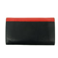 Celine Colorblock Black / Red Long Trifold Wallet #3616 by Bolt Boutique