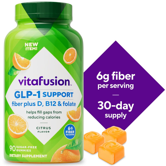 Vitafusion GLP-1 Support Fiber Plus Vitamins D, B12, And Folate by Pasteur Pharmacy