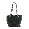 Chanel Black Caviar Skin Quilted Coco Mark PST Shoulder Bag #3628