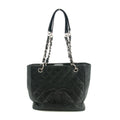 Chanel Black Caviar Skin Quilted Coco Mark PST Shoulder Bag #3628 by Bolt Boutique
