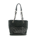 Chanel Black Caviar Skin Quilted Coco Mark PST Shoulder Bag #3628 by Bolt Boutique