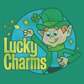 Tee Luv x Comfort Colors 70s Lucky Charms Cereal Leprechaun T-Shirt - Grass Green by Tee Luv