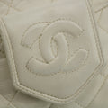 Chanel Matelasse Lambskin Tassel Camera Shoulder Bag White #3632 by Bolt Boutique
