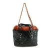 Chanel Quilted Glazed Leather Black / Red 2Way Shoulder Bag #3634
