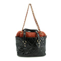 Chanel Quilted Glazed Leather Black / Red 2Way Shoulder Bag #3634 by Bolt Boutique