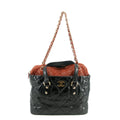 Chanel Quilted Glazed Leather Black / Red 2Way Shoulder Bag #3634 by Bolt Boutique