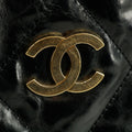 Chanel Quilted Glazed Leather Black / Red 2Way Shoulder Bag #3634 by Bolt Boutique