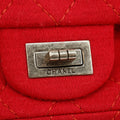 Chanel Cotton Red 2.55 East West Quilted Shoulder Bag #3635 by Bolt Boutique