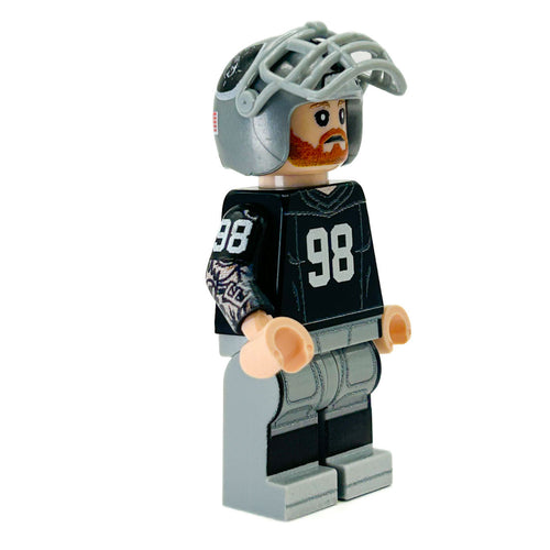 #98 DE Las Vegas Football Player Minifig made using LEGO parts - B3 Customs by B3 Customs
