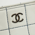 Chanel Wild Stitch White Lambskin Chocolate Bar Shoulder Bag #3640 by Bolt Boutique